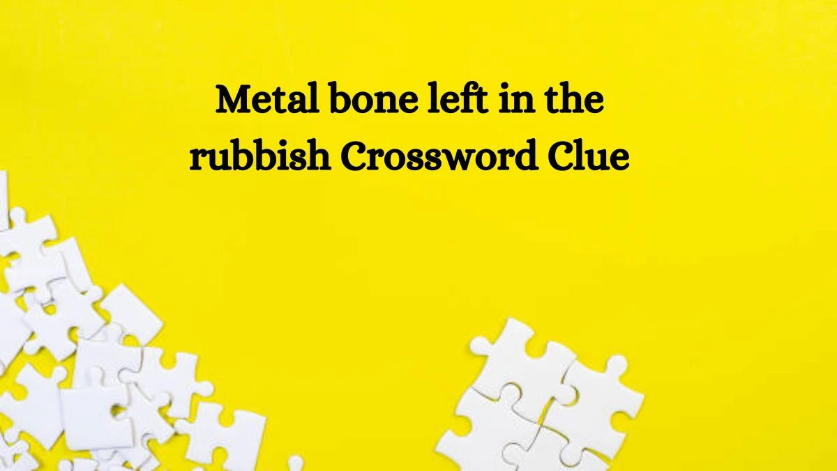 Metal bone left in the rubbish Crossword Clue Answers on October 08, 2024