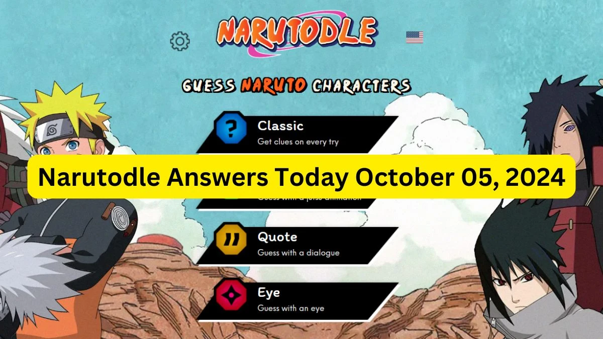 Narutodle Answers for Today October 05, 2024, Classic, Jutsu, Quote, and Eye