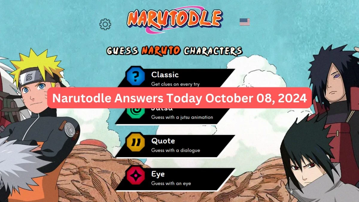 Narutodle Answers for Today October 08, 2024, Classic, Jutsu, Quote, and Eye