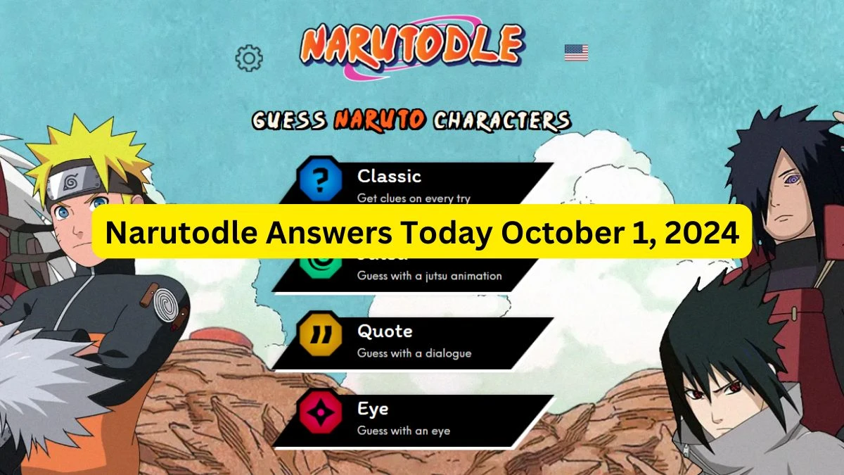 Narutodle Answers for Today October 1, 2024, Classic, Jutsu, Quote, and Eye