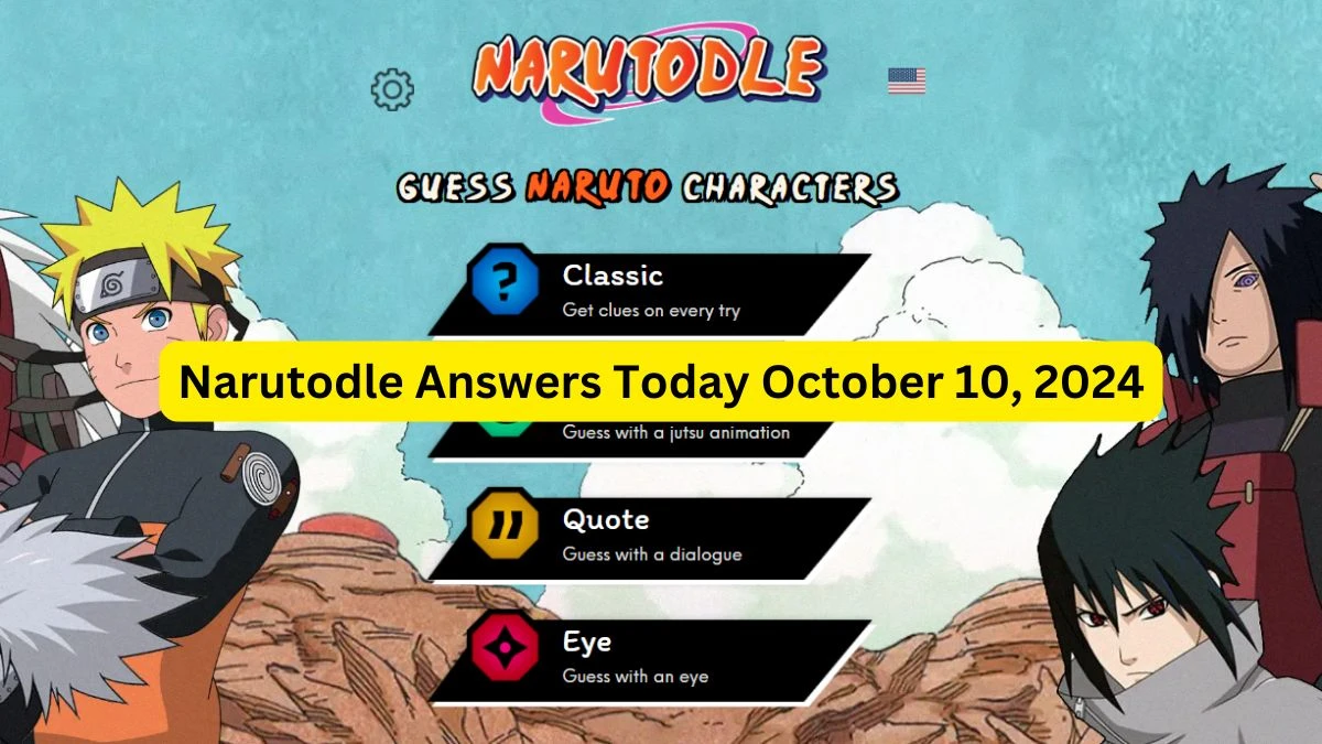 Narutodle Answers for Today October 10, 2024, Classic, Jutsu, Quote, and Eye