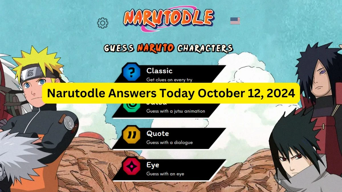 Narutodle Answers for Today October 12, 2024, Classic, Jutsu, Quote, and Eye