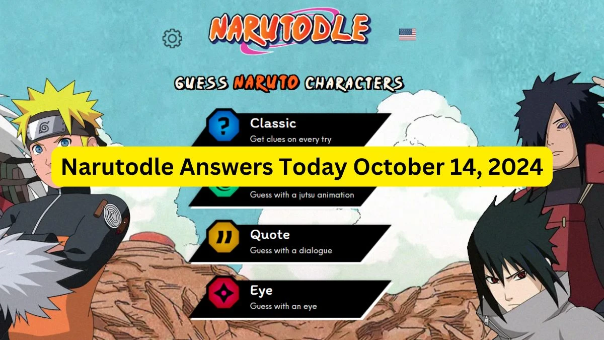 Narutodle Answers for Today October 14, 2024, Classic, Jutsu, Quote, and Eye