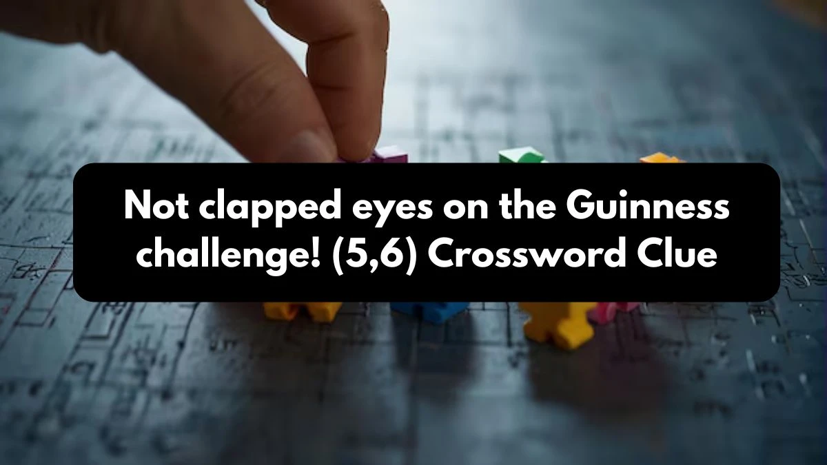 Not clapped eyes on the Guinness challenge! (5,6) Crossword Clue Answers on October 26, 2024