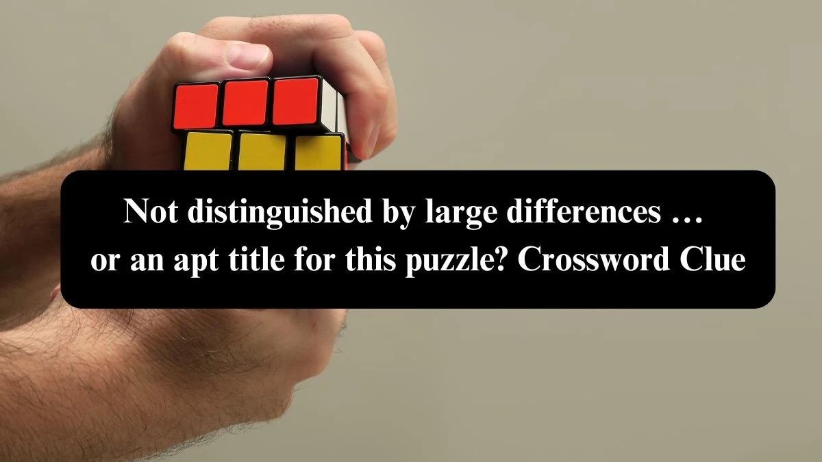 NYT Not distinguished by large differences … or an apt title for this puzzle? Crossword Clue Puzzle Answer from October 23, 2024