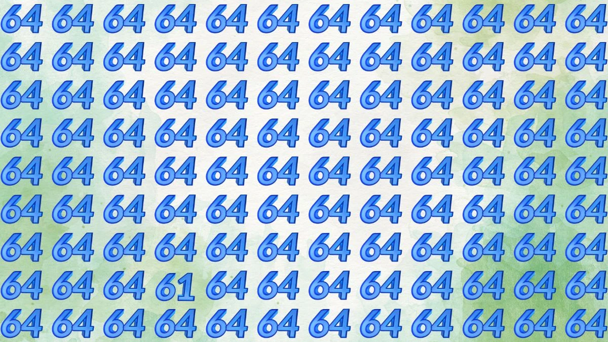 Number Illusion Test: If you have Sharp Eyes spot the Number 61 among 64 in 9 Secs