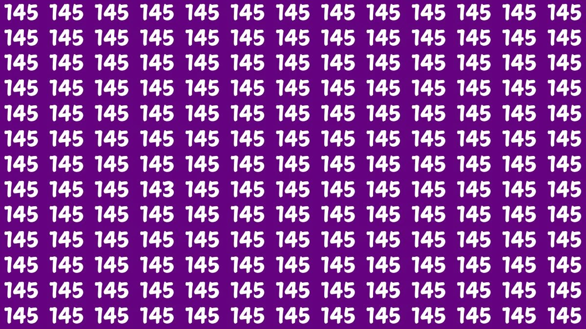 Optical Illusion Brain Test: Only Eagle Eyes Can Spot the Number 143 among 145 in 8 Secs