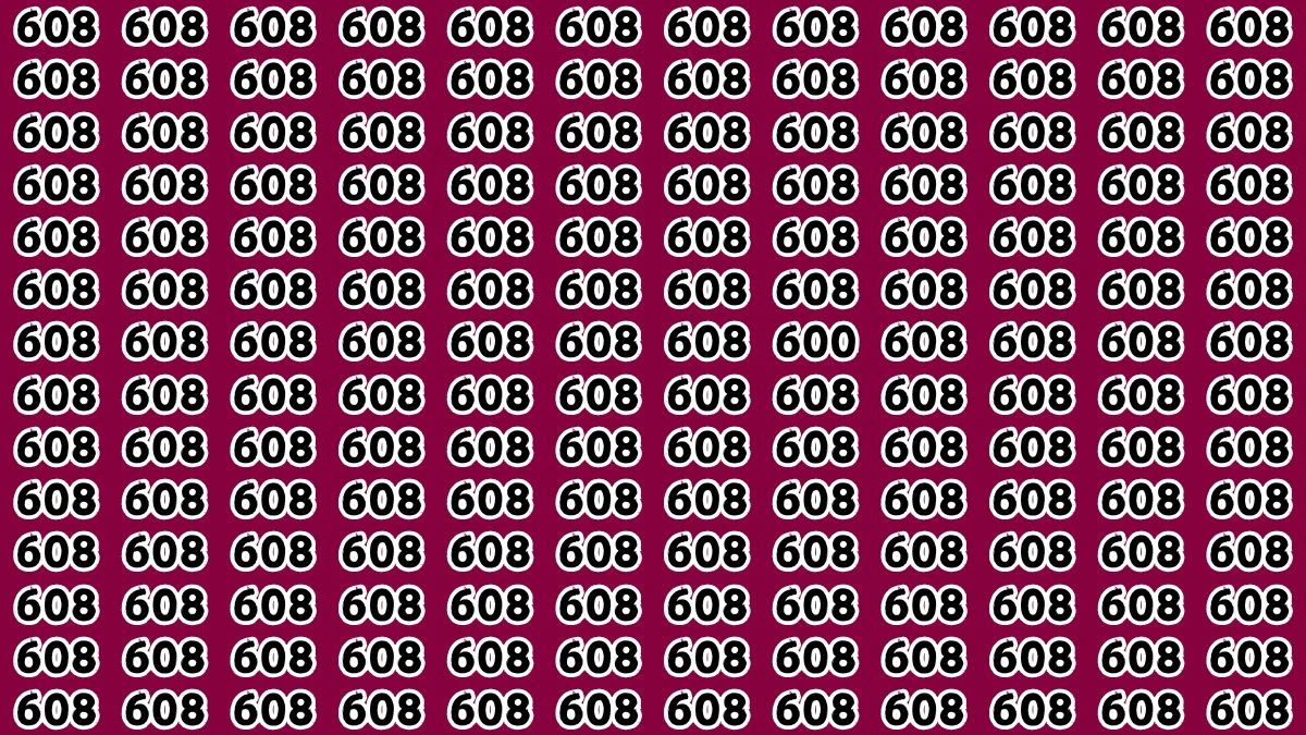 Optical Illusion Brain Test: Only Eagle Eyes Can Spot the Number 600 among 608 in 8 Secs