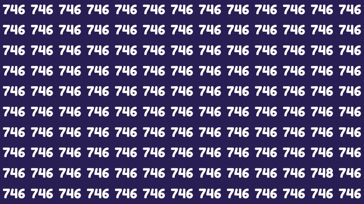 Optical Illusion Brain Test: Only Eagle Eyes Can Spot the Number 748 among 746 in 12 Secs