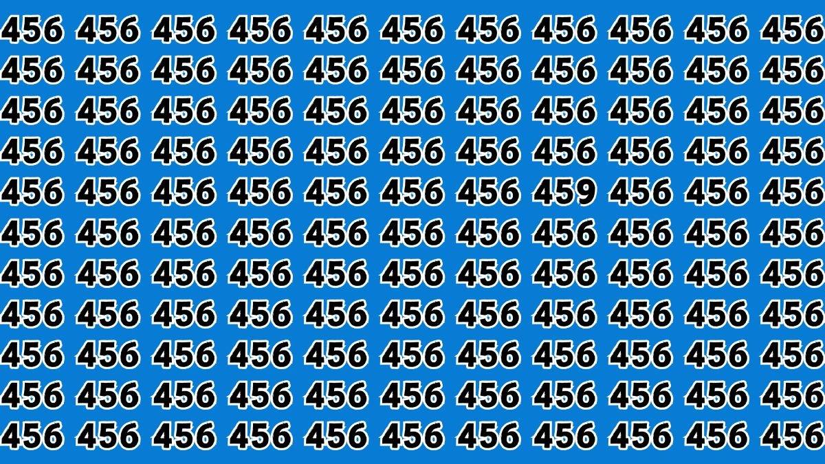 Optical Illusion: Only Hawk Eyes Can Spot the Number 459 among 456 in 9 Secs