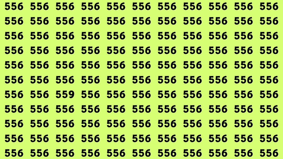 Optical Illusion: Only Sharpest Eyes Can Spot the Number 559 among 556