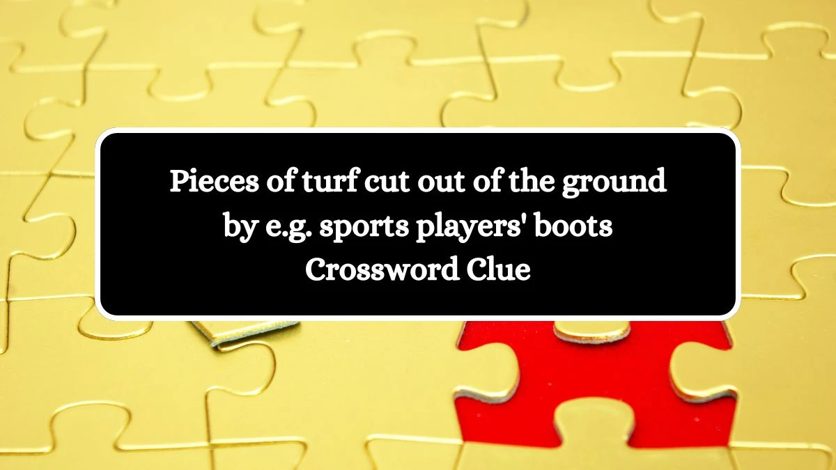 Pieces of turf cut out of the ground by e.g. sports players' boots Crossword Clue Answers on October 11, 2024