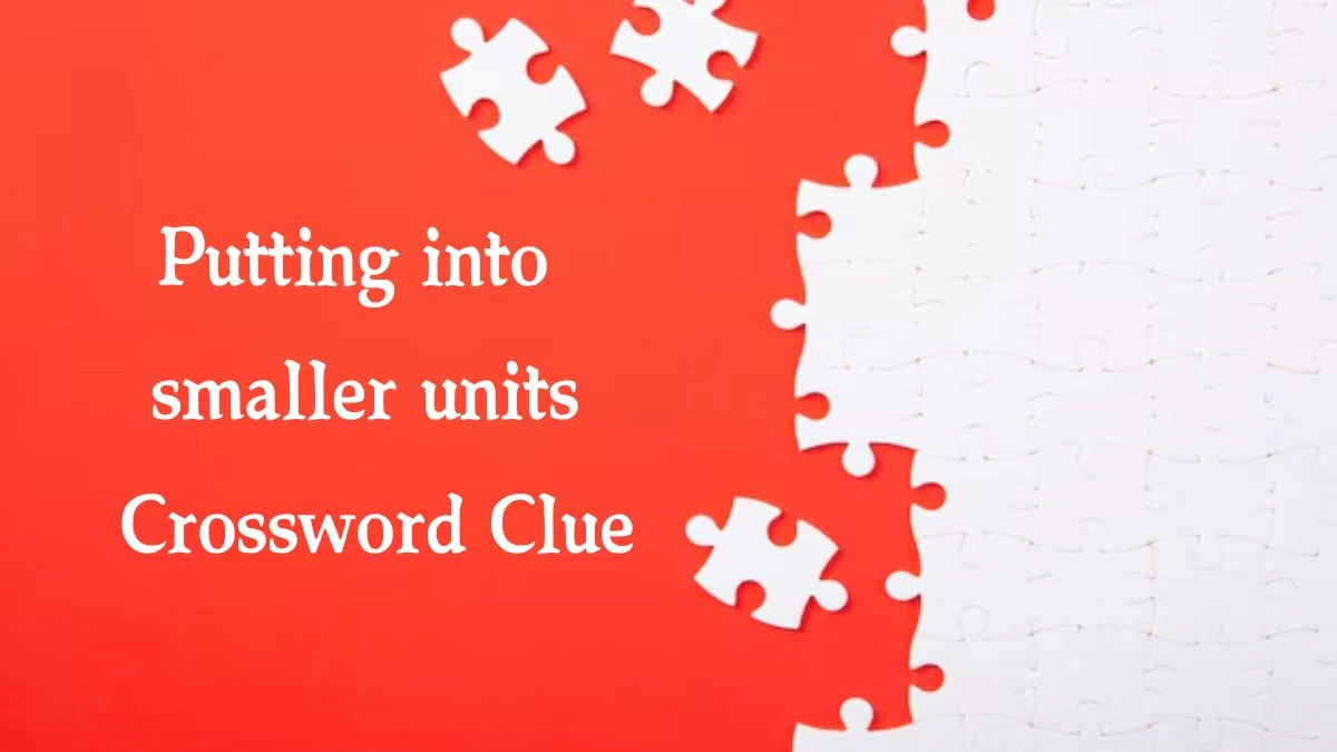 Putting into smaller units 7 Little Words Puzzle Answer from October 08, 2024