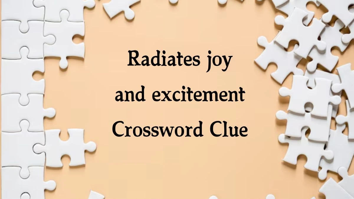 Radiates joy and excitement 7 Little Words Puzzle Answer from October 08, 2024