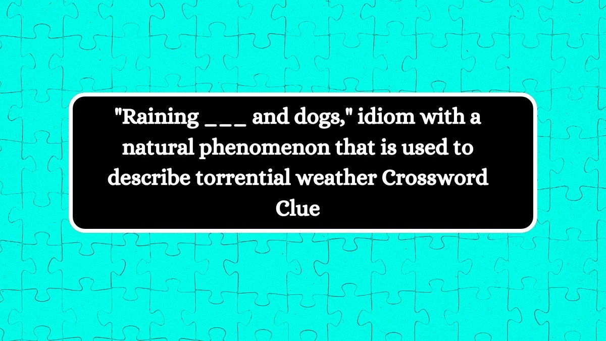 Raining ___ and dogs, idiom with a natural phenomenon that is used to describe torrential weather Daily Themed Crossword Clue Puzzle Answer from October 11, 2024