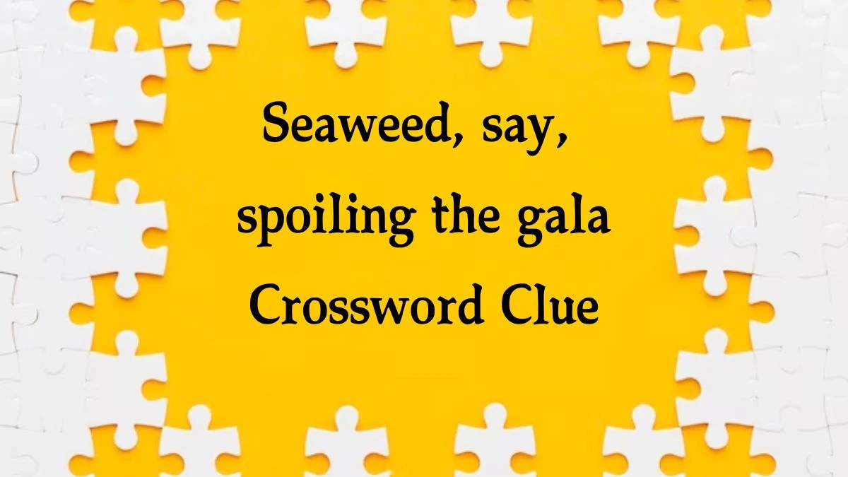 Seaweed, say, spoiling the gala Crossword Clue Answers on October 05, 2024