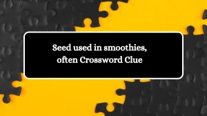 Seed used in smoothies, often Daily Themed Crossword Clue Puzzle Answer from October 16, 2024