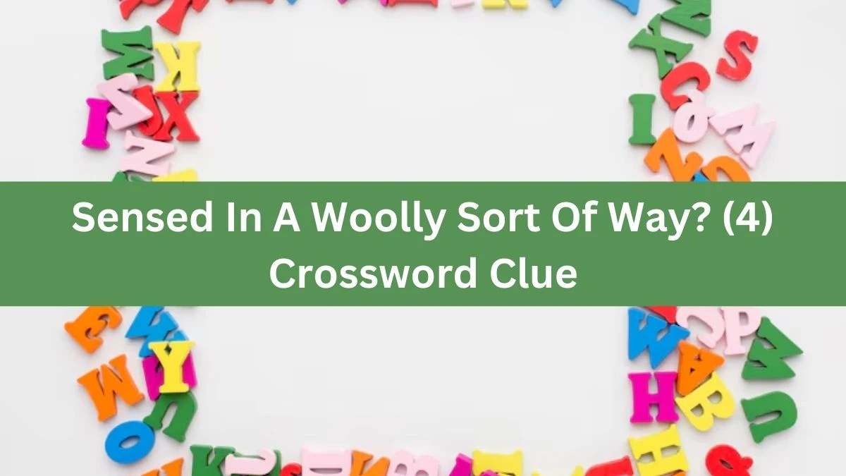 Sensed In A Woolly Sort Of Way? (4) Crossword Clue Puzzle Answer from October 20, 2024