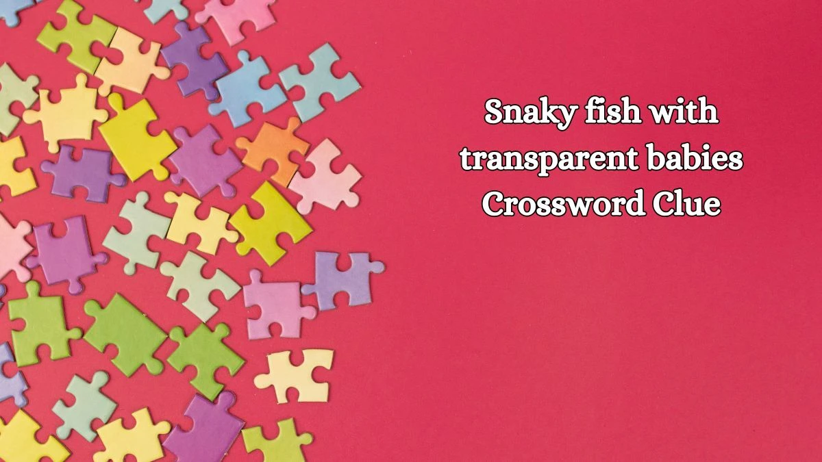 LA Times Snaky fish with transparent babies Crossword Clue Puzzle Answer from October 13, 2024