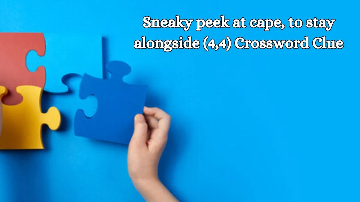 Sneaky peek at cape, to stay alongside (4,4) Crossword Clue Puzzle Answer from October 19, 2024