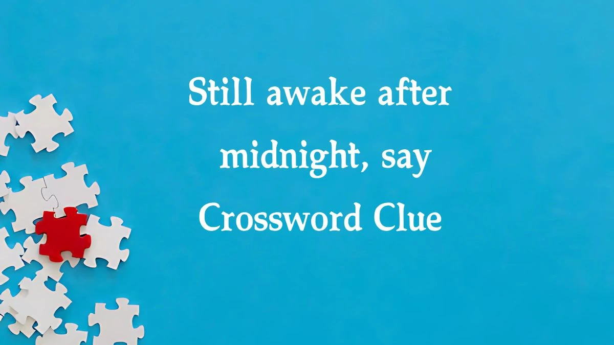 NYT Still awake after midnight, say Crossword Clue Puzzle Answer from October 15, 2024