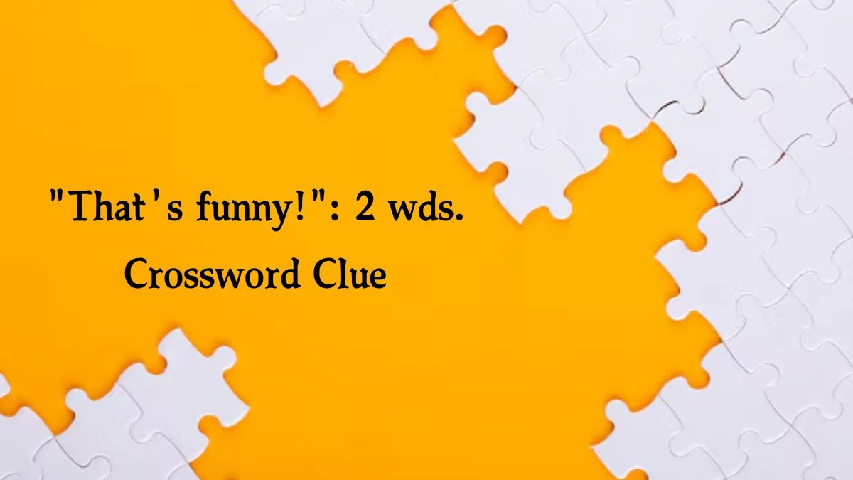 Daily Commuter That's funny!: 2 wds. Crossword Clue 4 Letters Puzzle Answer from October 12, 2024