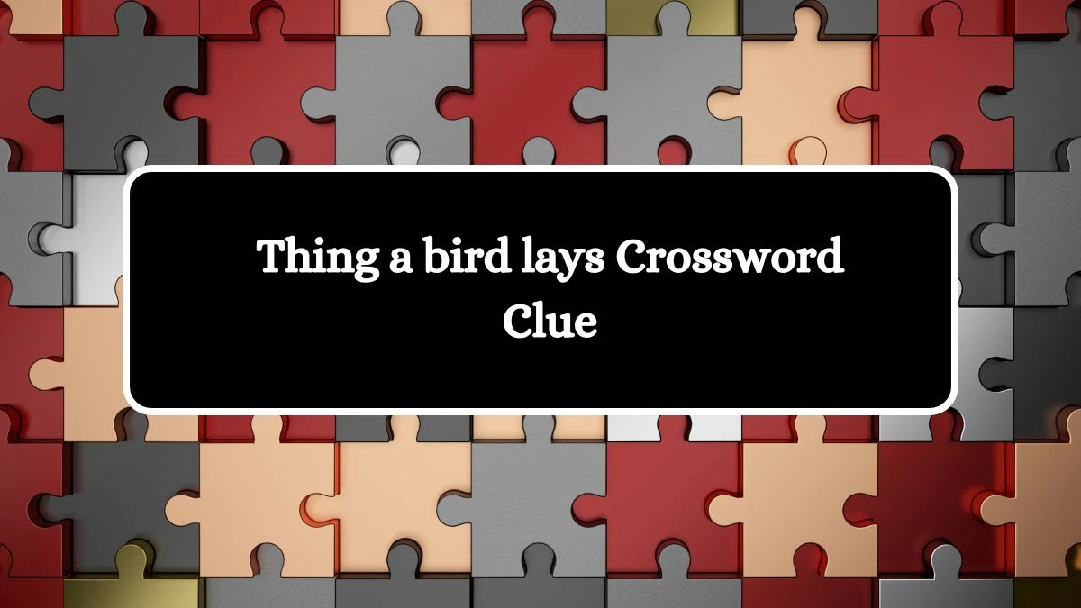 Thing a bird lays Irish Daily Mail Quick Crossword Clue Puzzle Answer from October 12, 2024