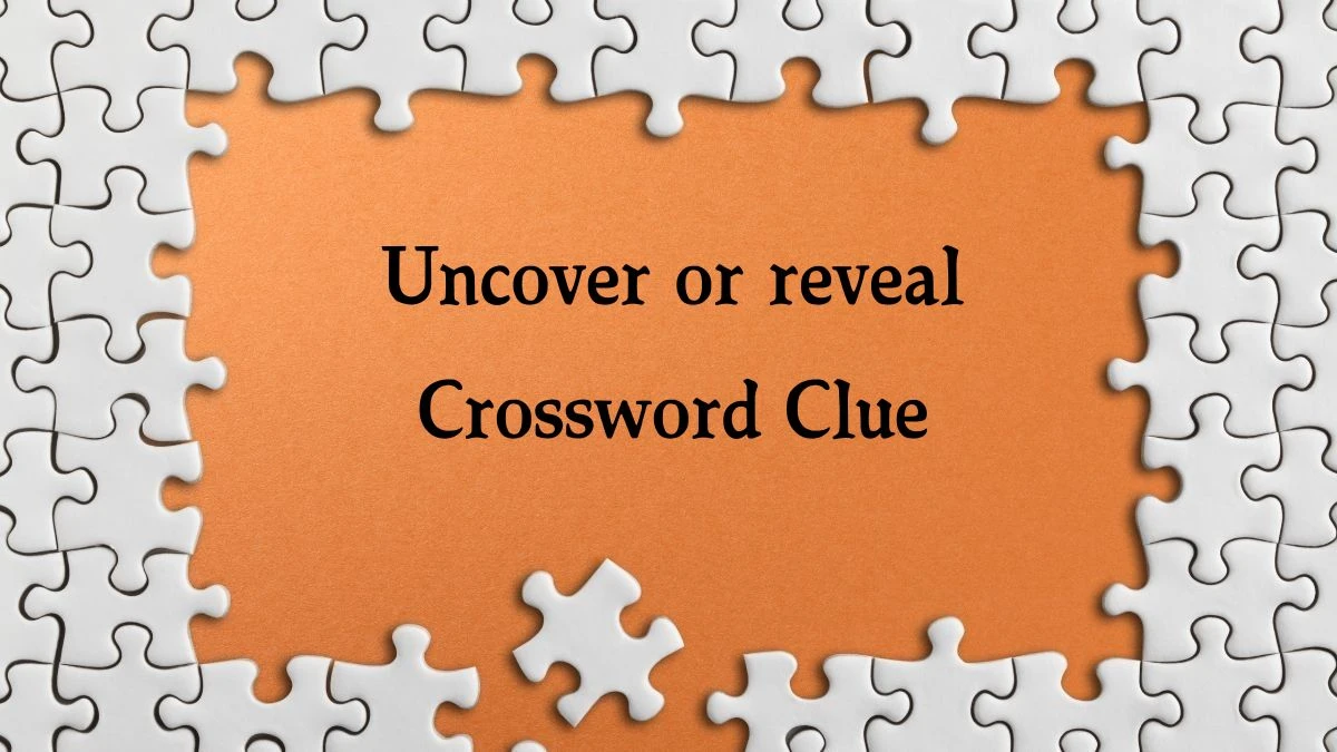 Uncover or reveal (3,4) Irish Daily Mail Quick Crossword Clue Puzzle Answer from October 08, 2024