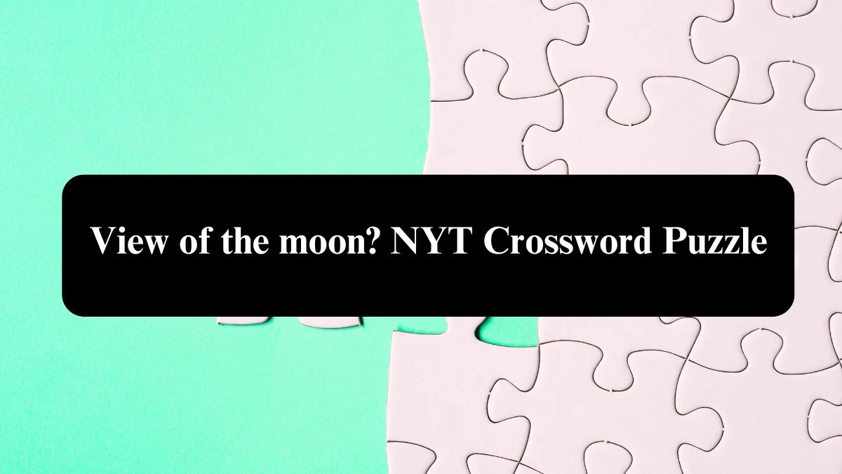 View of the moon? NYT Crossword Puzzle