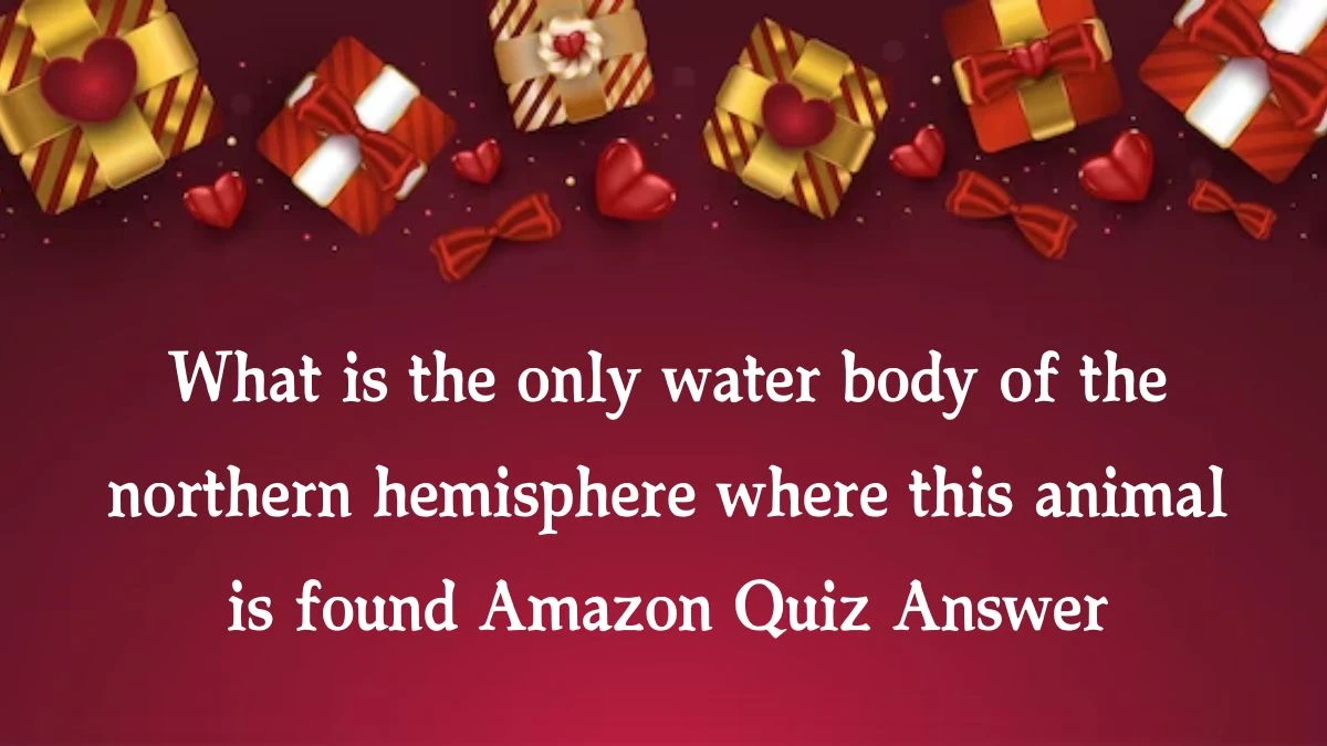 What is the only water body of the northern hemisphere where this animal is found Amazon Quiz Answer Today October 12, 2024