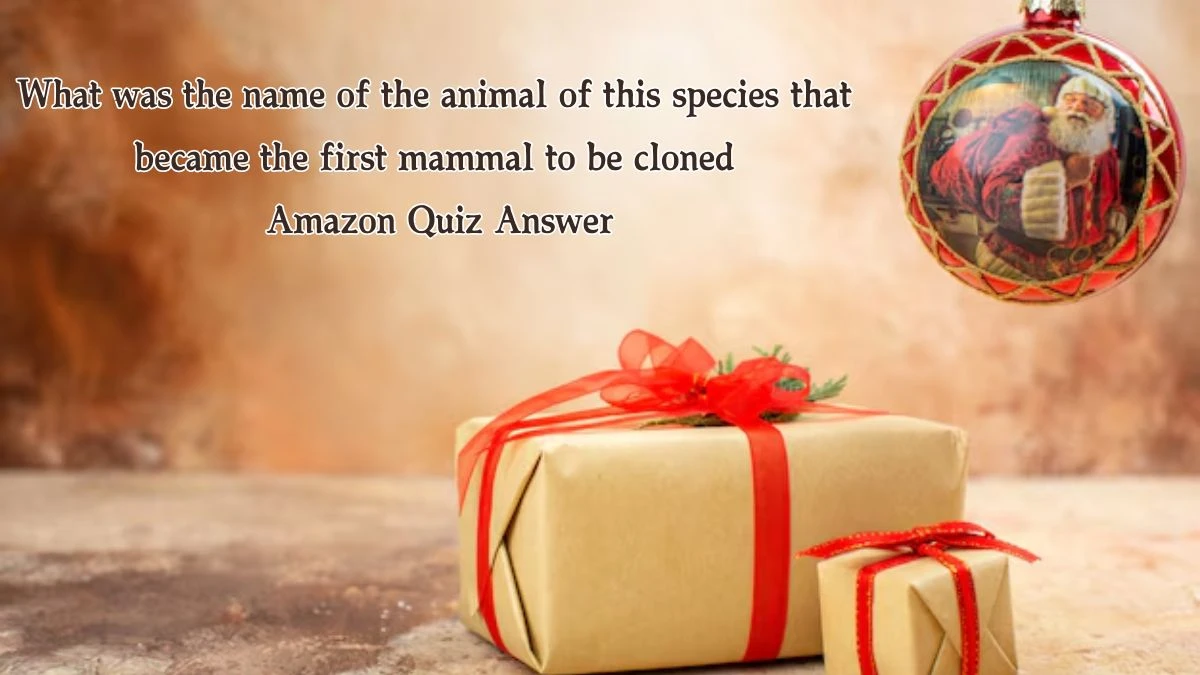 What was the name of the animal of this species that became the first mammal to be cloned Amazon Quiz Answer Today October 08, 2024