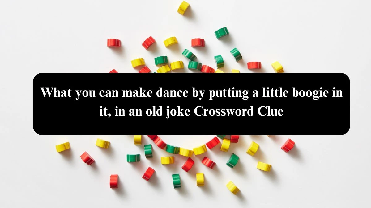 What you can make dance by putting a little boogie in it, in an old joke NYT Crossword Clue