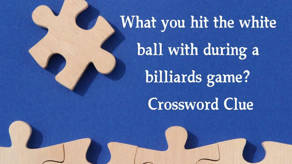 What you hit the white ball with during a billiards game? Daily Themed Crossword Clue Puzzle Answer from October 22, 2024