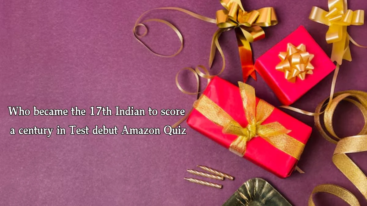 Who became the 17th Indian to score a century in Test debut Amazon Quiz Answer Today October 08, 2024