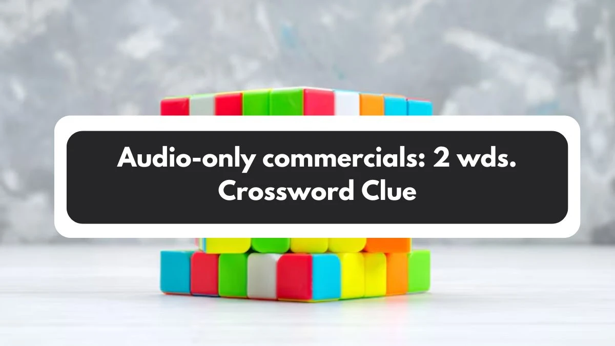 Audio-only commercials: 2 wds. Daily Commuter Crossword Clue Answers on November 01, 2024