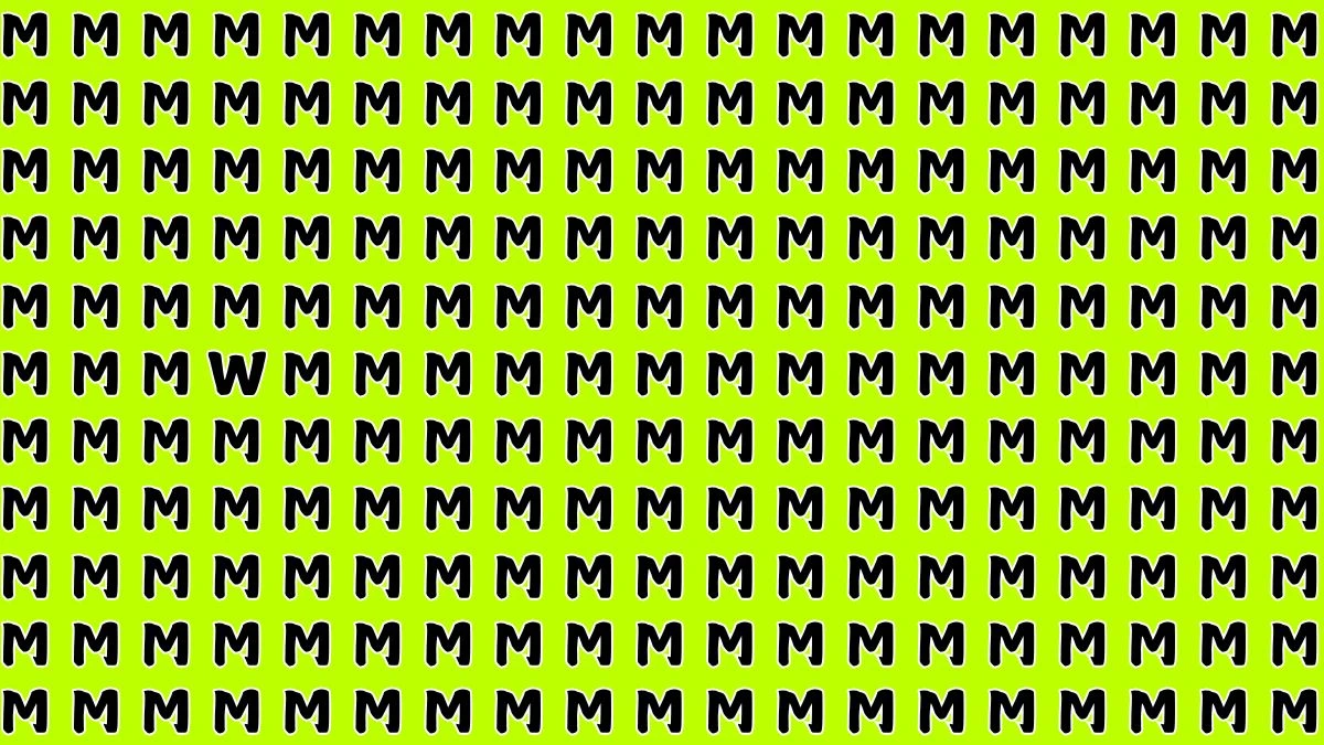 Brain Test: If you have Eagle Eyes Spot the Letter W among M in 8 Secs