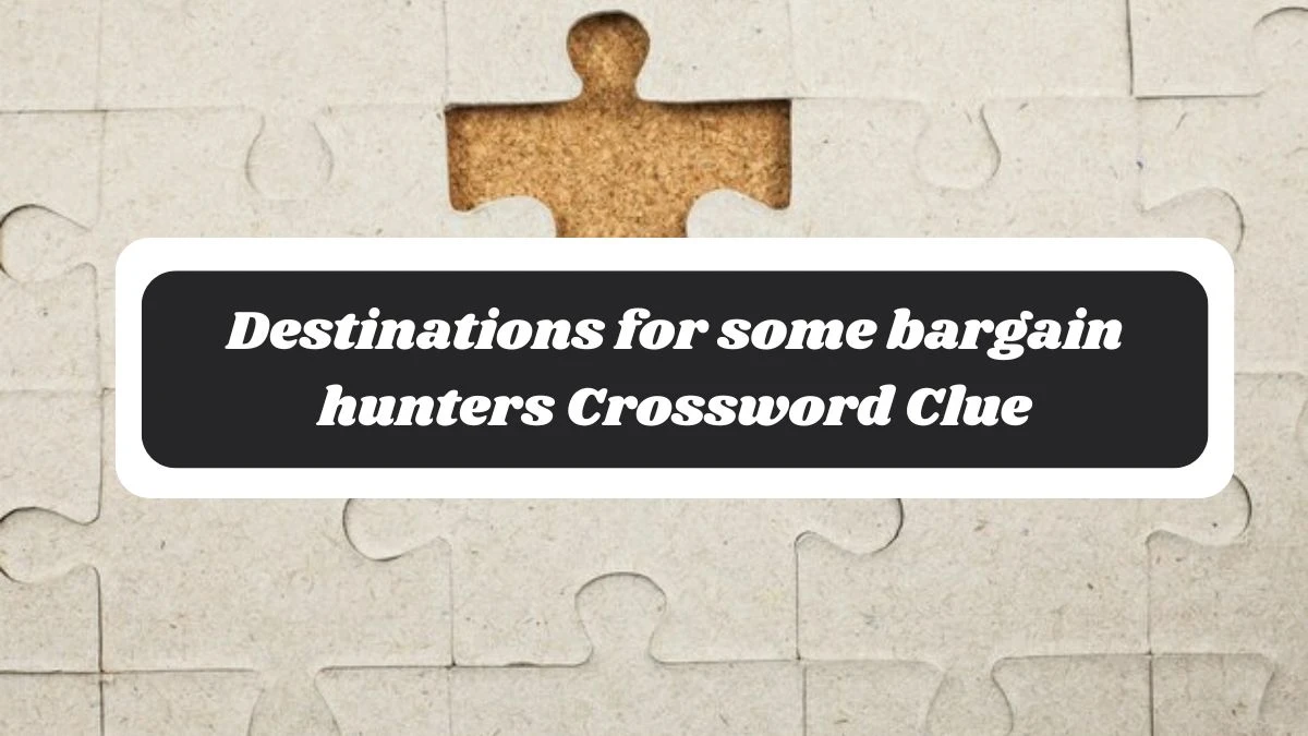 LA Times Destinations for some bargain hunters Crossword Clue Puzzle Answer from November 05, 2024