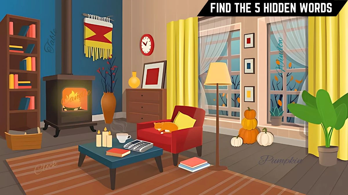 Genius IQ Test: Only 10/10 Vision People Can Spot the 5 Hidden Words in this Living room Image in 12 Secs