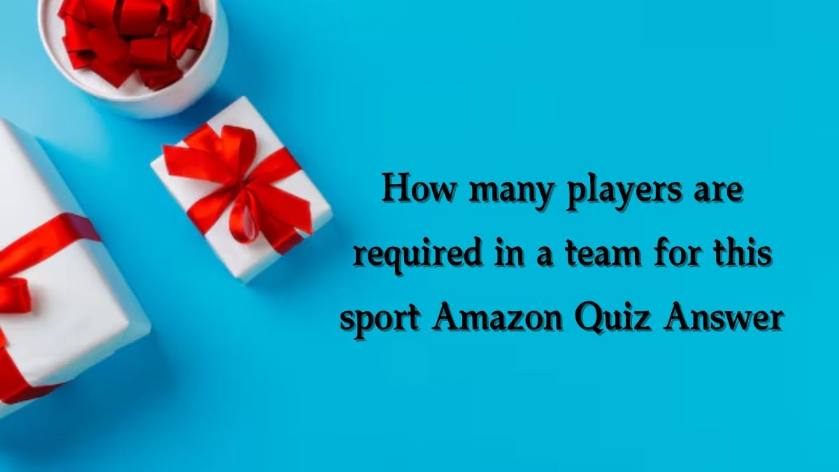 How many players are required in a team for this sport Amazon Quiz Answer Today November 13, 2024