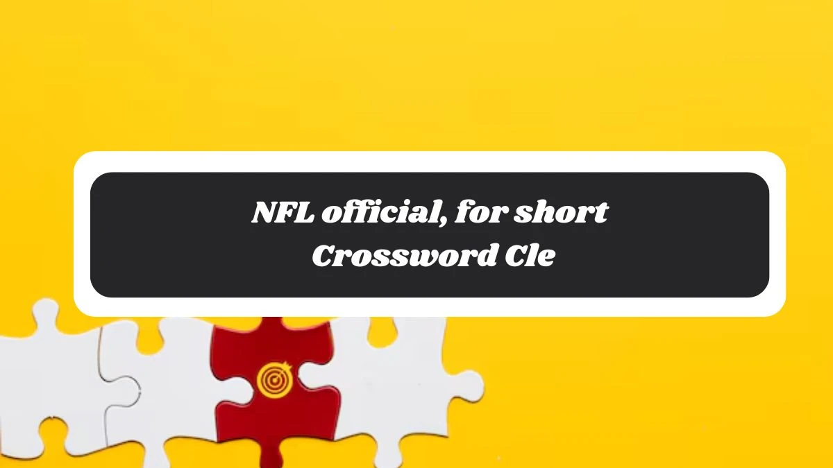 NFL official, for short Daily Commuter Crossword Clue Puzzle Answer from November 06, 2024