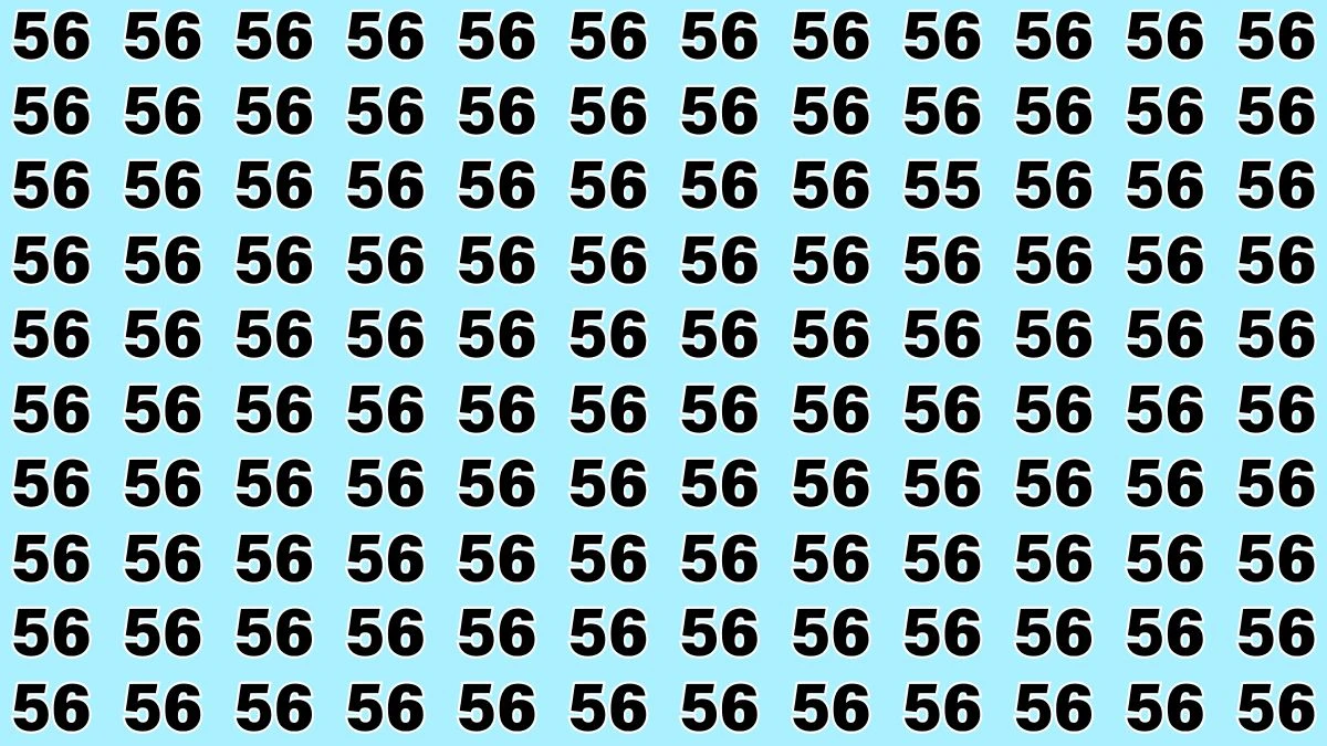 Optical Illusion Brain Test: Only People with Sharp Eyes Can Spot Number 55 among 56 in 10 Secs