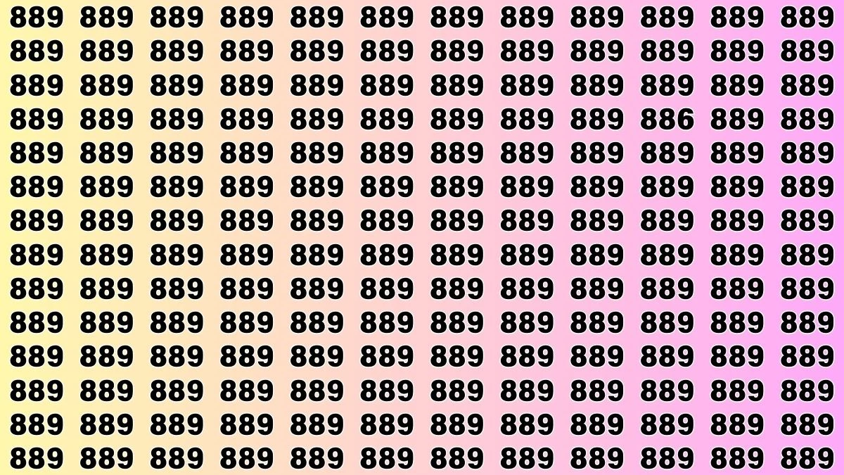 Optical Illusion Eye Test: Only 4K Vision People Can Spot the Number 886 among 889 in 8 Secs