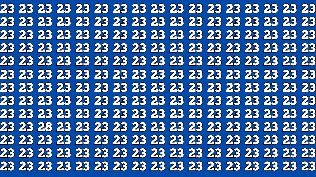 Optical Illusion Eye Test : Only HD eyes can find 28 among 23’s in 6 seconds!