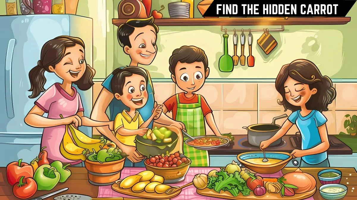 Optical Illusion Eye Test: Only People with 20/20 Vision Can Spot the Hidden Carrot in this Kitchen Image in 7 Secs