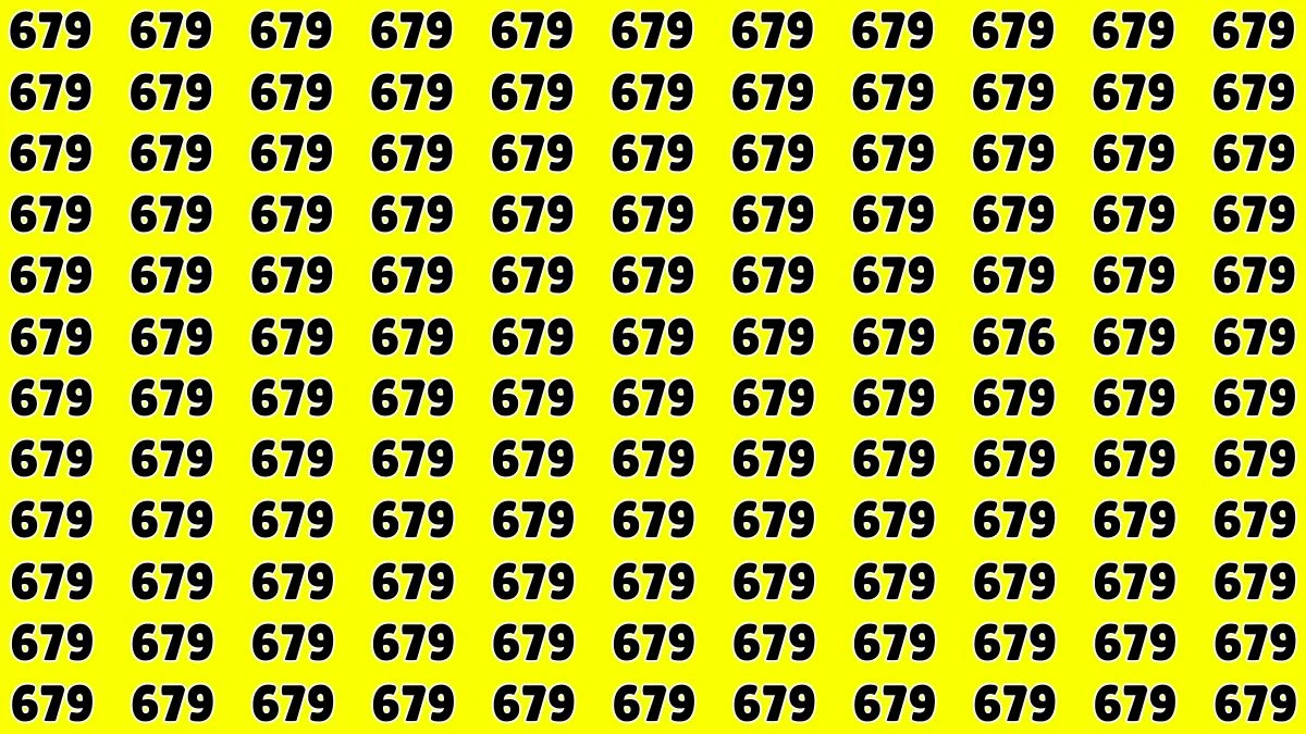 Optical Illusion: Only Hawk Eyes Can Spot the Number 676 among 679 in 10 Secs