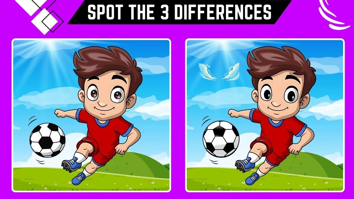 Optical Illusion Spot the Difference Game: Only 20/20 Vision can Spot the 3 Differences in this Boy Image in 10 Secs