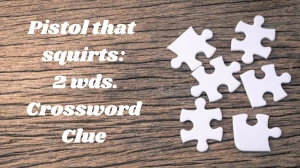 Pistol that squirts: 2 wds. Daily Commuter Crossword Clue Puzzle Answer from November 12, 2024