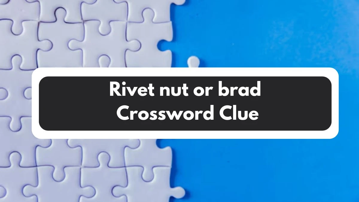 Rivet nut or brad 7 Little Words Puzzle Answer from November 01, 2024