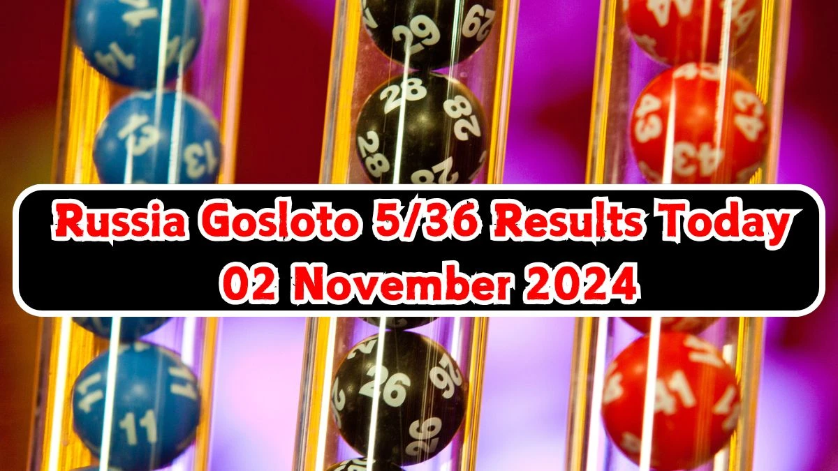 Russia Gosloto 5/36 Results Today 02 November 2024 - Draws of Each 15 Minutes