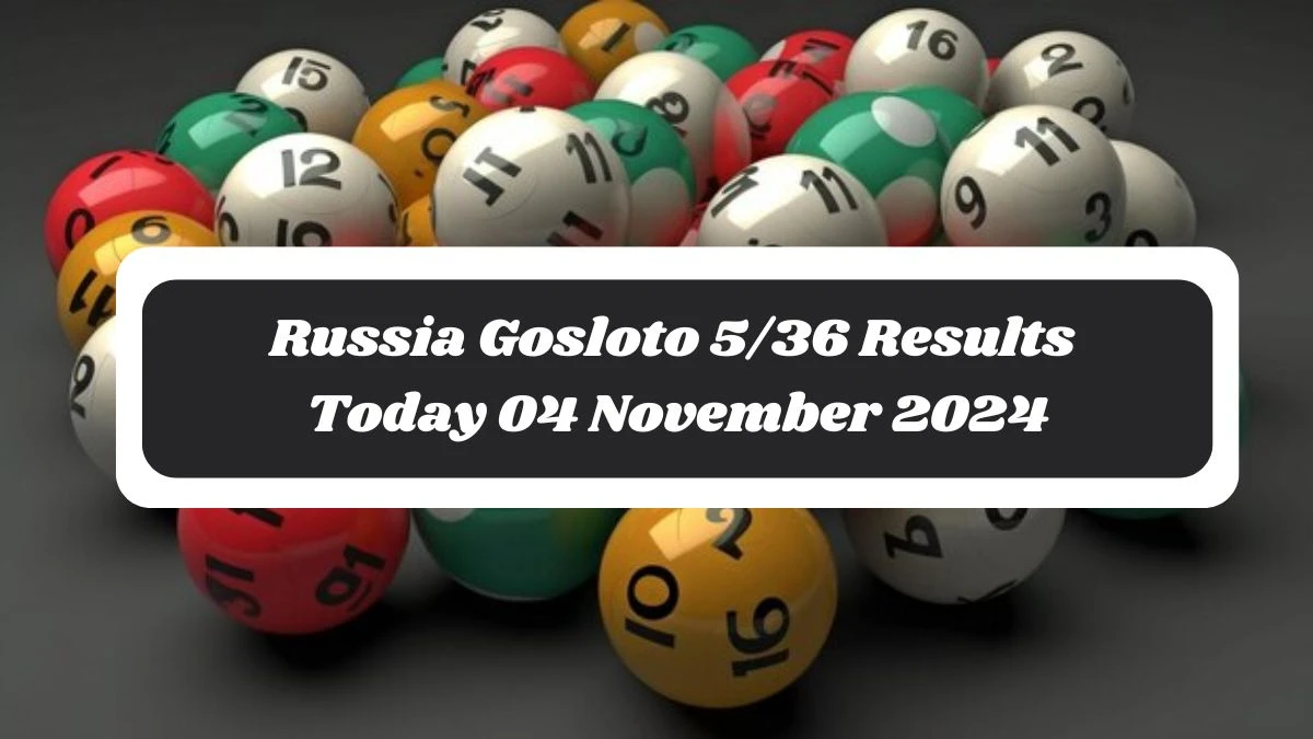 Russia Gosloto 5/36 Results Today 04 November 2024 - Draws of Each 15 Minutes